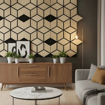 Panou riflaj decorativ Cubic Wood - stejar natur XYPT-12