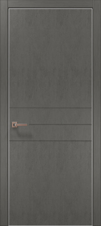Ușă de interior ST-14 – minimalistă, cu două linii decorative / Style - Carlo Porte www.olivy.ro