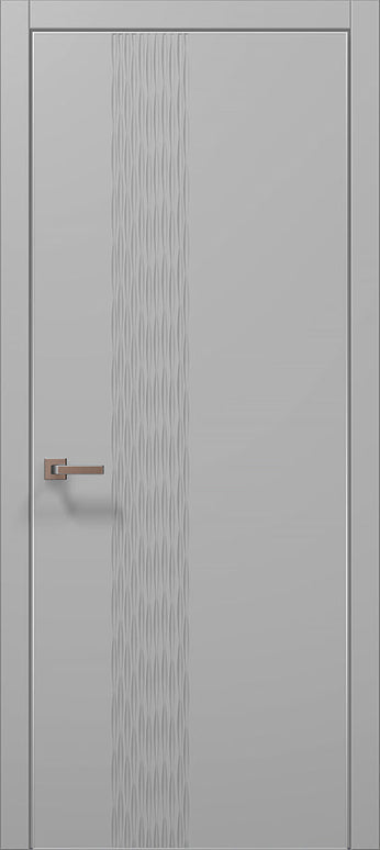 Ușă interior design sculptat ST-12 –  model 3D vertical / Style - Carlo Porte www.olivy.ro