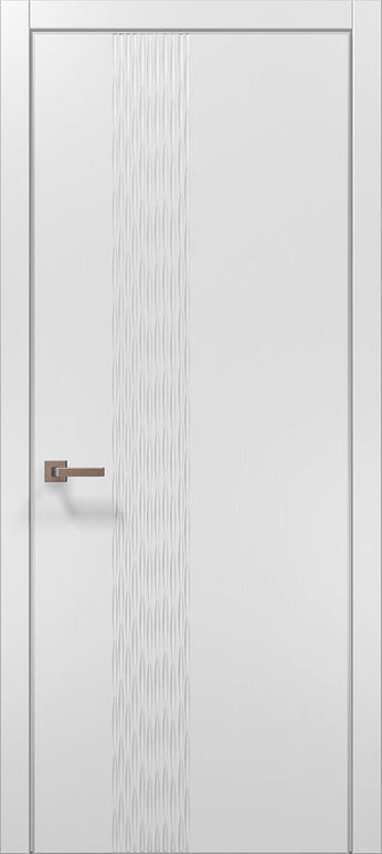 Ușă interior design sculptat ST-12 –  model 3D vertical / Style - Carlo Porte www.olivy.ro