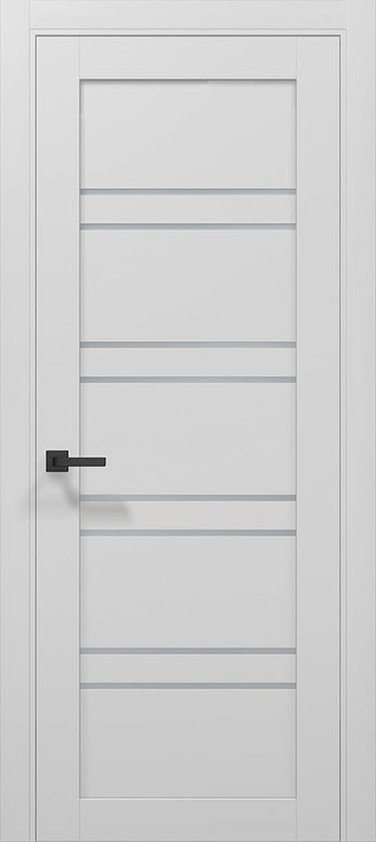 Ușă de interior T01 – Alb Mat cu Design Geometric Vertical  / Tetra -Carlo Porte www.olivy.ro