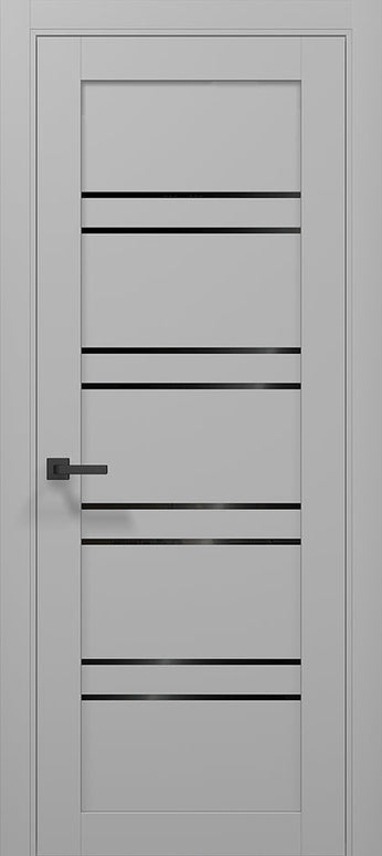 Ușă de interior T01 – Alb Mat cu Design Geometric Vertical  / Tetra -Carlo Porte www.olivy.ro