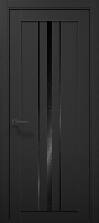 Ușă T03 Alb Mat sau Negru Mat – Design Vertical Triple Line - Tetra /Carlo Porte www.olivy.ro