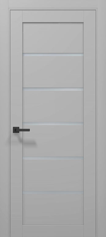 Ușă T07 Gri Mat – Design Orizontal cu 4 Segmente - Tetra / Carlo - Porte www.olivy.ro