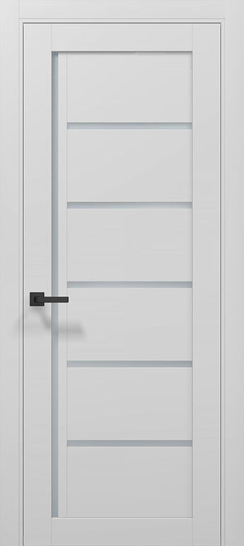 Ușă T08 Gri Mat cu Inserții Sticlă Neagră – Design Orizontal Modern / Tetra- Carlo Porte www.olivy.ro