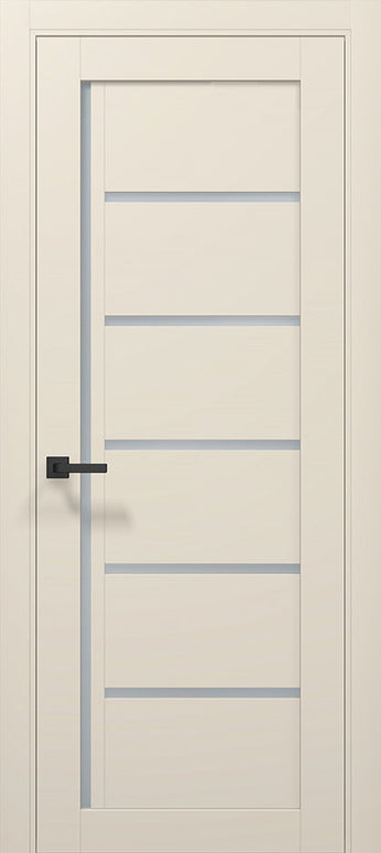 Ușă T08 Gri Mat cu Inserții Sticlă Neagră – Design Orizontal Modern / Tetra- Carlo Porte www.olivy.ro