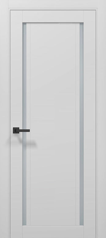 Ușă T10 Alb Mat – Design Minimalist cu Decupaj Vertical / Tetra-Carlo Porte www.olivy.ro
