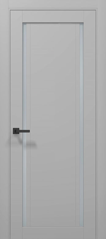 Ușă T10 Alb Mat – Design Minimalist cu Decupaj Vertical / Tetra-Carlo Porte www.olivy.ro