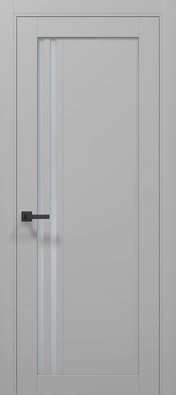 Ușă T11 Gri Mat – Design Vertical Dublu, Minimalist / Tetra- Carlo Porte www.olivy.ro