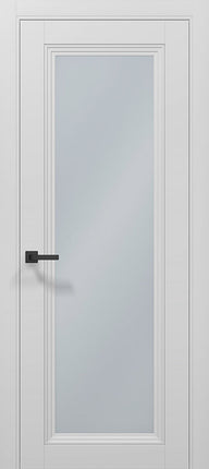Ușă de interior T-13 cu sticlă sablată, design clasic-modern