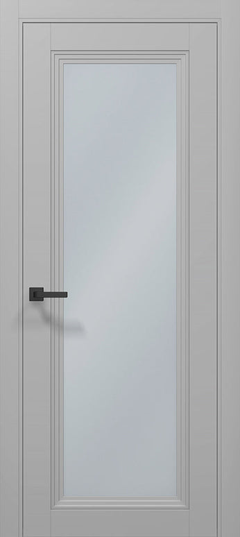 Ușă T13 Negru Mat cu Sticlă Sablata – Design Clasic-Modern - Tetra / Carlo Porte www.olivy.ro