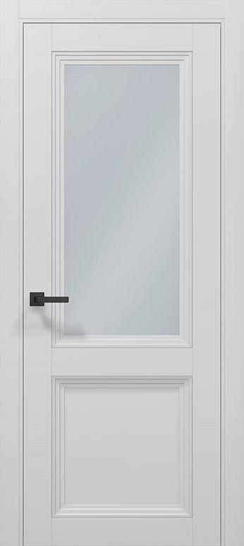 Ușă Interior T15 cu Geam Mat Satinat și Panou Frezat / Tetra-Carlo Porte www.olivy.ro