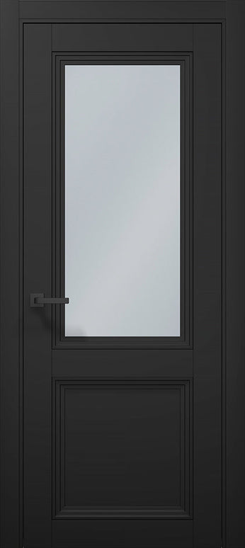 Ușă Interior T15 cu Geam Mat Satinat și Panou Frezat / Tetra-Carlo Porte www.olivy.ro