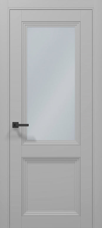 Ușă Interior T15 cu Geam Mat Satinat și Panou Frezat / Tetra-Carlo Porte www.olivy.ro