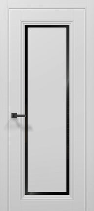 Ușă de interior T-16 cu chenar din sticlă, design clasic-modern