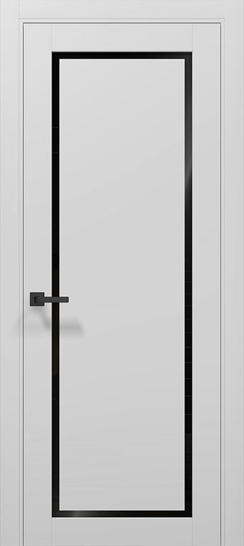 Ușă de interior T-18 cu chenar din sticlă, design modern elegant