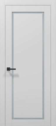 Ușă de interior T-18 cu chenar din sticlă, design modern elegant