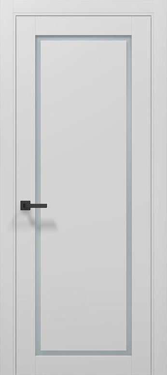 Ușă de interior T-18 cu chenar din sticlă, design modern elegant