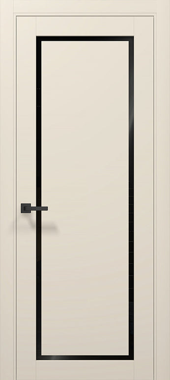 Ușă de interior T-18 cu chenar din sticlă, design modern elegant