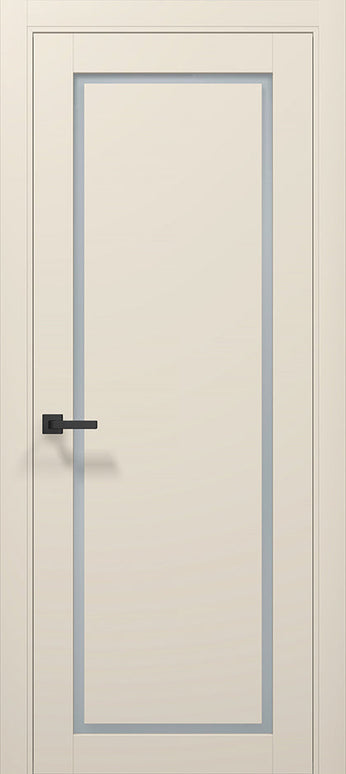 Ușă de interior T-18 cu chenar din sticlă, design modern elegant