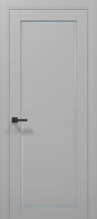 Ușă de interior T-18 cu chenar din sticlă, design modern elegant
