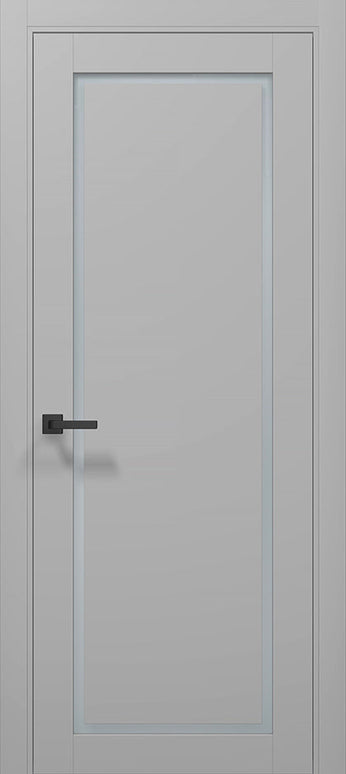 Ușă de interior T-18 cu chenar din sticlă, design modern elegant