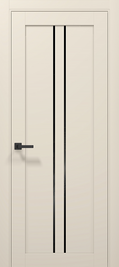Ușă T02 Alb Mat cu Toc Reglabil – Design Vertical Negru Contrast, Pe Comandă - Tetra Carlo Porte