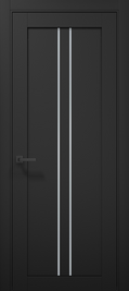 Ușă T02 Alb Mat cu Toc Reglabil – Design Vertical Negru Contrast, Pe Comandă - Tetra Carlo Porte