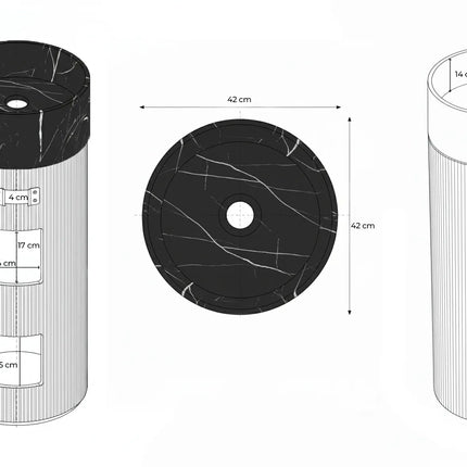 Lavoar Freestanding Premium din Lemn Masiv
