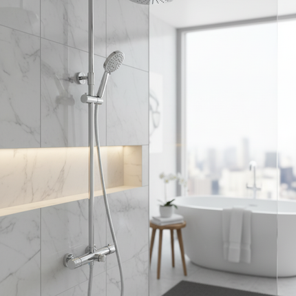 Set duș termostatic Thermostatic Urban Steel – confort și design premium