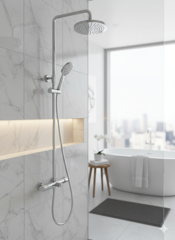 Set duș termostatic Thermostatic Urban Steel – confort și design premium