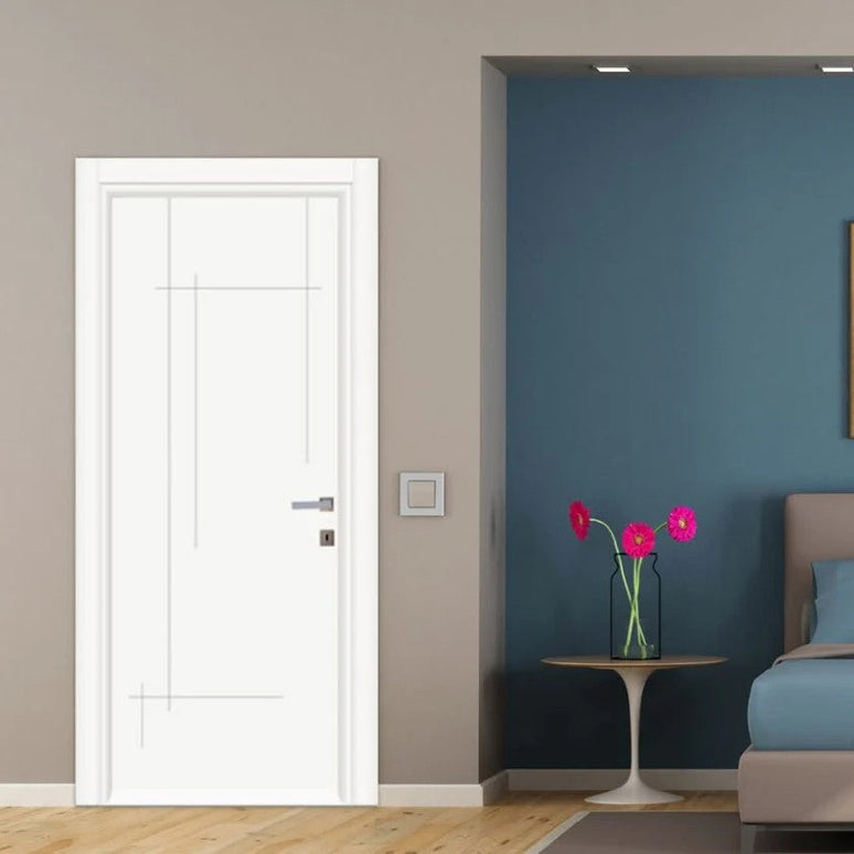 Ușă de interior albă APN146 cu toc reglabil – complet echipată www.CasaDeco.ro