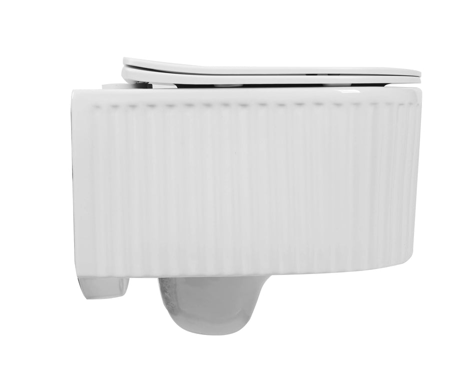 Vas WC Suspendat White Ribbed