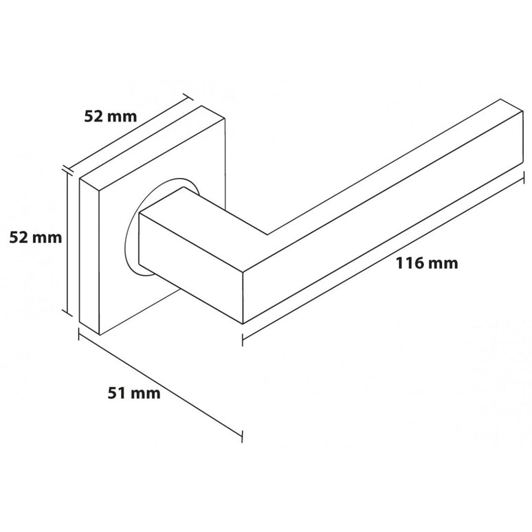 Manere usi ERGO auriu mat cu rozeta cheie