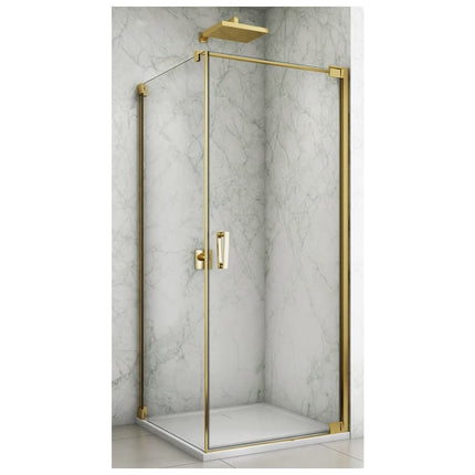 Cabina de dus SanSwiss Cadura Opal 80×80 cm cu deschidere dreapta Auriu