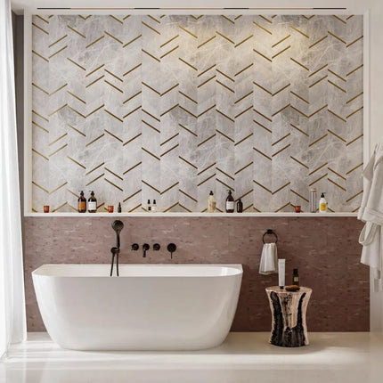 Cadă din compozit albă lucioasă Maddalena Miraggio