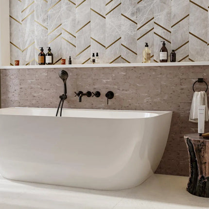 Cadă din compozit albă lucioasă Maddalena Miraggio