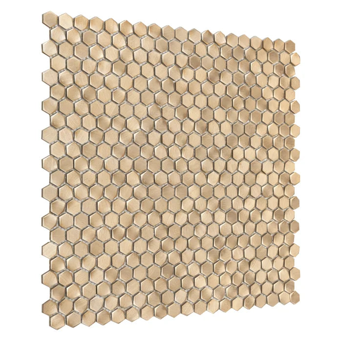 Mozaic Allumi Gold Hexagon 14 30×30