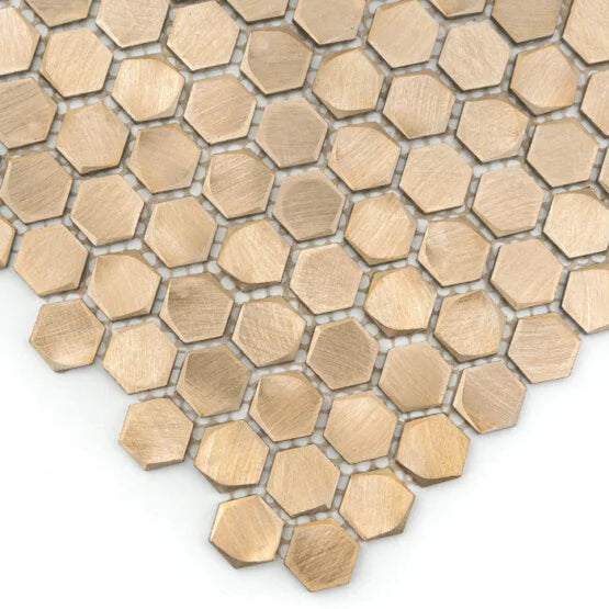 Mozaic Allumi Gold Hexagon 14 30×30