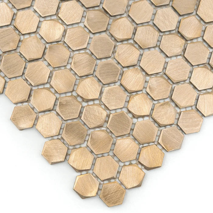 Mozaic Allumi Gold Hexagon 14 30×30