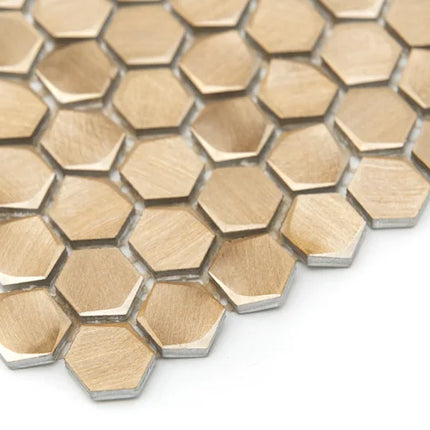 Mozaic Allumi Gold Hexagon 14 30×30