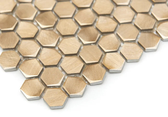 Mozaic Allumi Gold Hexagon 14 30×30