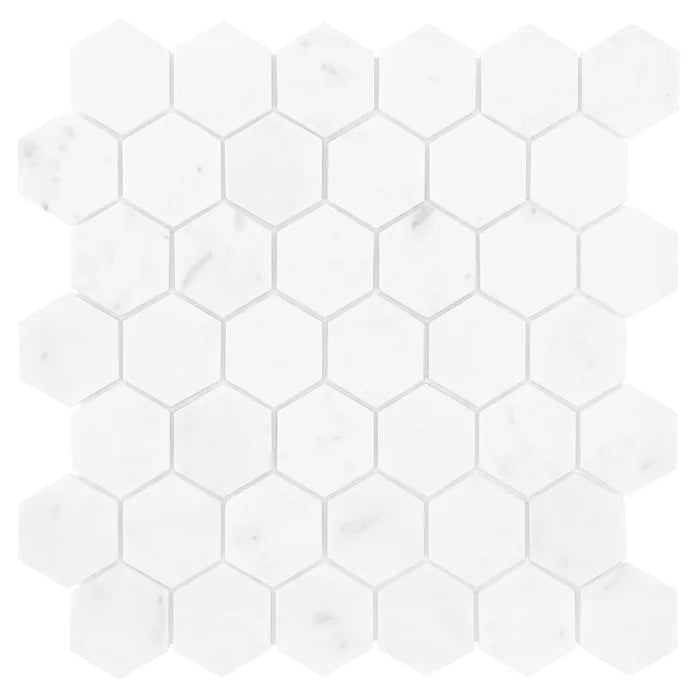 Mozaic Carrara White Hexagon 48 29,8x30,2