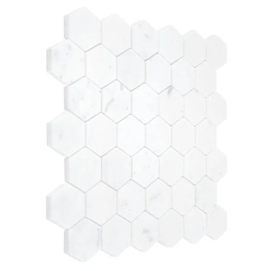 Mozaic Carrara White Hexagon 48 29,8x30,2