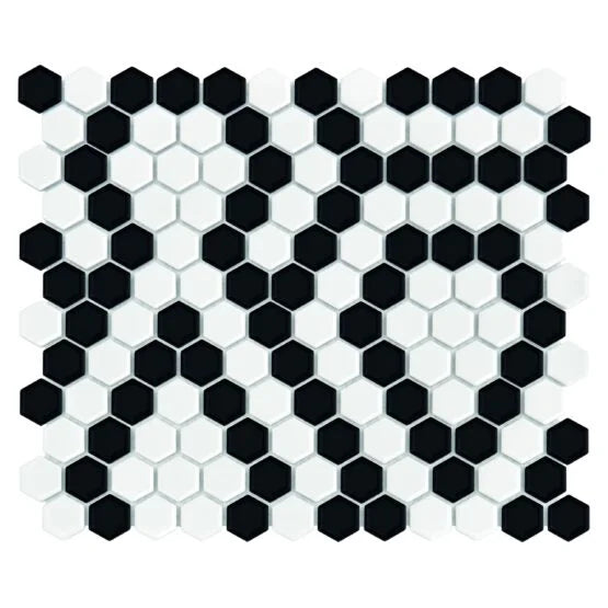 Mozaic Mini Hexagon B&W Lace 26×30