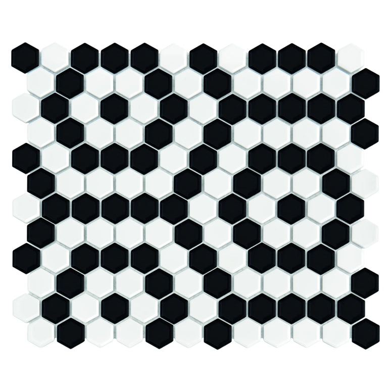 Mozaic Mini Hexagon B&W Nano 30×26