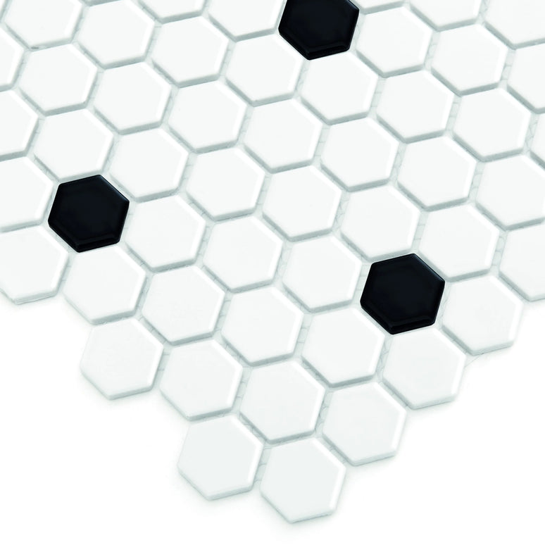 Mozaic Mini Hexagon B&W Spot 30×26