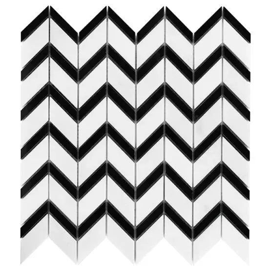 Mozaic Pure White Chevron mix 31×30,5 www.CasaDeco.ro