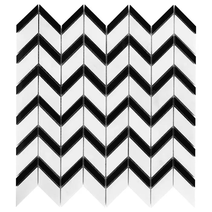 Mozaic Pure White Chevron mix 31×30,5 www.CasaDeco.ro