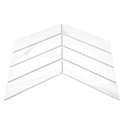 Mozaic Royal Chevron Carrara mat 31,8×22,4